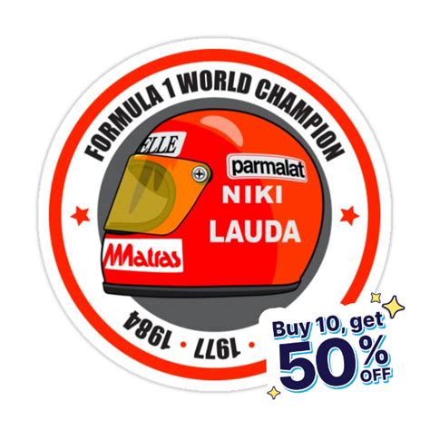 Niki Lauda Vintage Helmet Sticker For Sale By Montrace