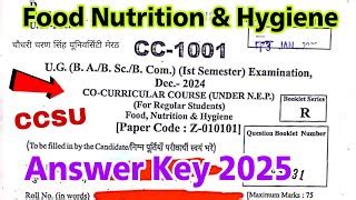 Co Curricular Food Nutrition And Hygiene Ba Bac Bcom 1st Year 1st