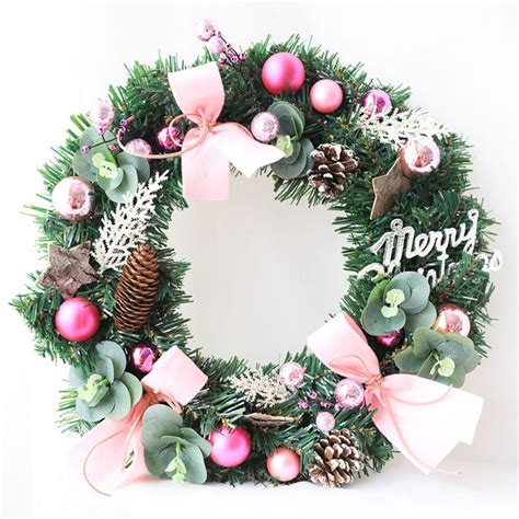 Wall Mounted Wreath Pine Cone Wreath Christmas Dec Grandado