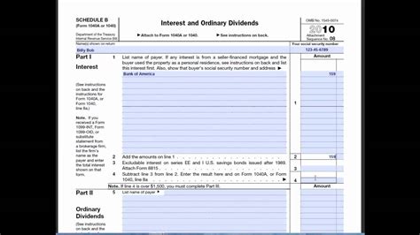 2025 Form 1040 Schedule B Nana Dehaan