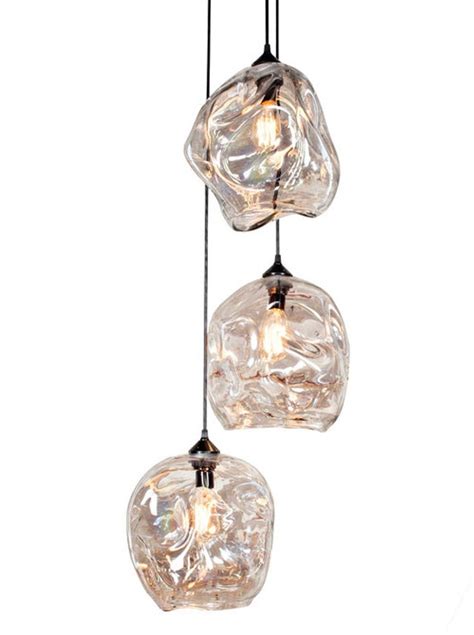 Glass Chandelier Light With Glass Blown Glass Lighting Chandelier