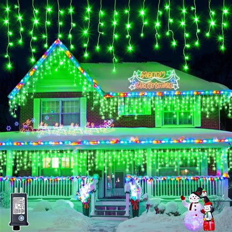 Led Icicle Christmas Lights Outdoor Ft Icicle Lights Modes