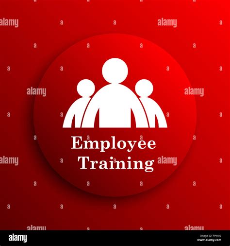 Employee Training Icon Internet Button On White Background Stock Photo