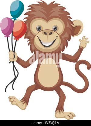 Cartoon Monkey With Speech Bubble Stock Vector Image Art Alamy