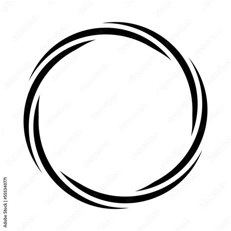 Circle Logo Pattern Round Line Frame Element Circular Icon Swirl