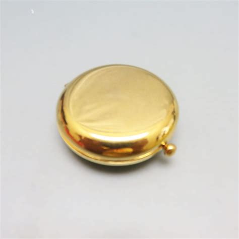 Estee Lauder Vintage Powder Compact Golden Brass Never Used Etsy