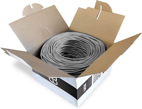 1000ft Cat 5e Ethernet Cable 24AWG High Speed Male To Male Connection