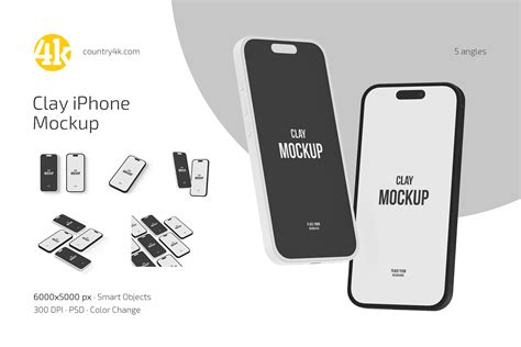 Clay Iphone Mockup Set Behance