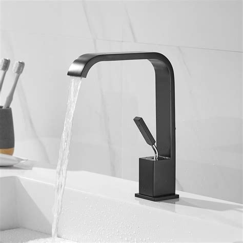 Grifo mezclador de lavabo de cobre para lavabo de baño agua fría y