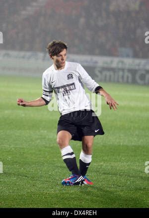 Louis Tomlinson Of One Direction Taking Part In A Charity Football