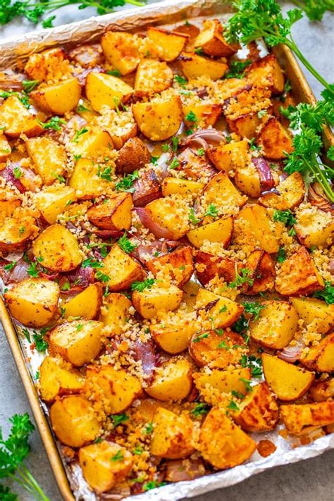 Crispy Parmesan Ranch Roasted Potatoes Recipe Vegetable Dishes