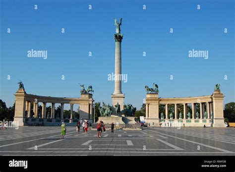 Heroes Square In Budapest Hungary Stock Photo Alamy