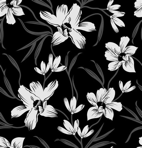 Black And White Floral Pattern