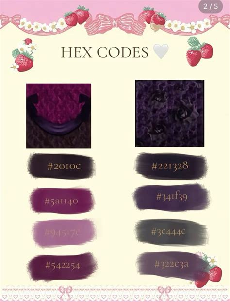 Dti Patterns Hex Codes Hex Color Codes Purple Color Code