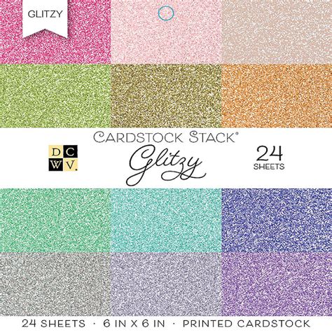 mat stack dcwv    glitzy glitter cardstock  sh ps