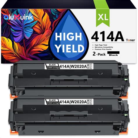 414A Toner Cartridge 2 Pack Compatible For HP 414A W2020A Black Toner