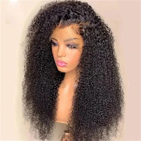 Jerry Curly Lace Front Wig 100 Kinky Curly Human Hair Wigs 134 Indian