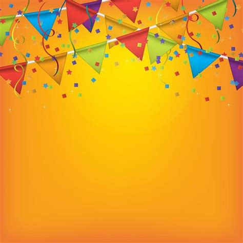 Colorful Party Flags And Streamers Background Design