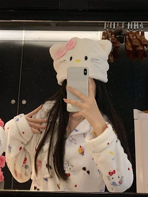 Sanrio Pe As S Sanrio Original Kt Chap U Outono Inverno Bonito