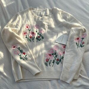 Cynthia Rowley Sweaters Nwt Cynthia Rowley Floral Embroidered