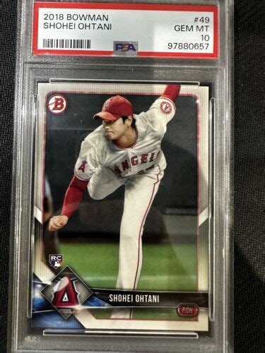 Shohei Ohtani Bowman Rc Rookie Los Angeles Angels Sports Ebay