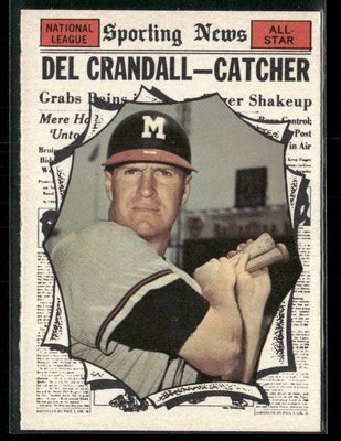 Topps Del Crandall Milwaukee Braves Vg Ex Read Ebay