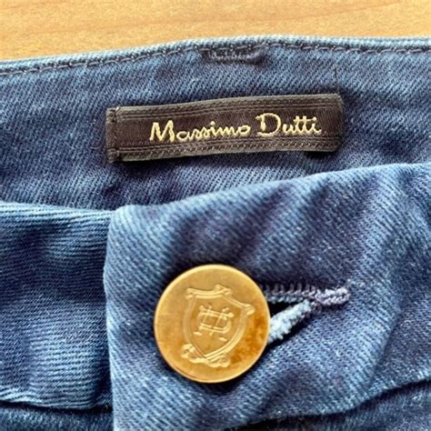 Massimo Dutti Wide Leg Cropped Stretch Denim Trouser Size 10 12 EBay