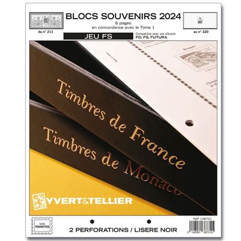 Yvert Et Tellier Pages Dalbums Sans Pochettes Pour Timbres Blocs