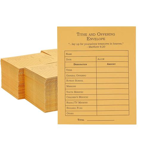 Best Paper Greetings Pack Church Tithe Offering Envelopes For