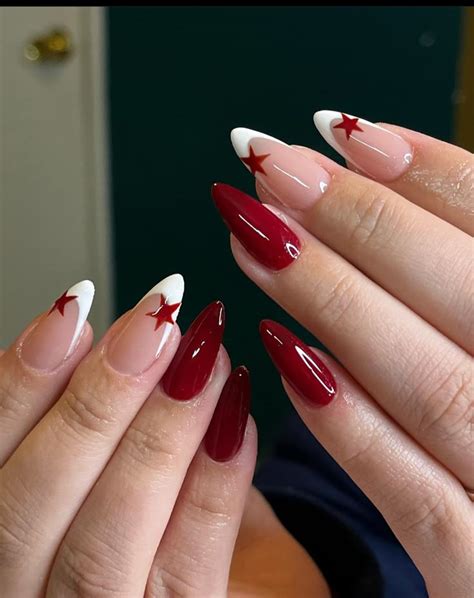 Pin By Dee On N A I L S Henna Nails Red Nails Girly Acrylic Nails