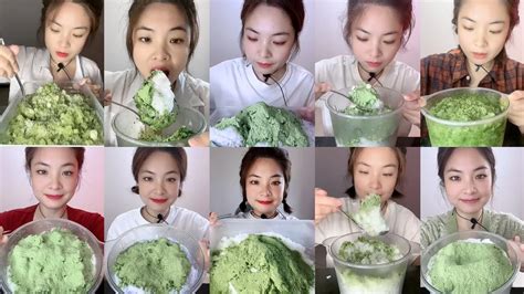 Asmr Chengyoucheng Solo Only Bites Of White Ice White Matcha Powder