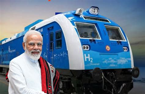 hydrogen train pm modi  launch indias  hydrogen powered