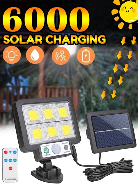 LED Solar Split Wall Lamp Motion Sensor Sunlight Light 3 Mode Outdoor