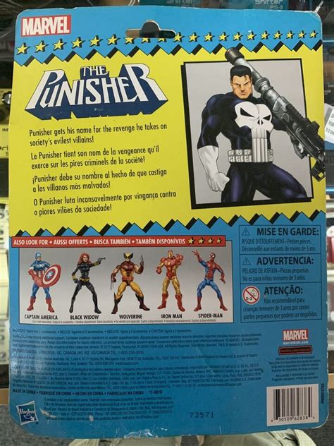 Marvel Legends Retro Cardback Hasbro The Punisher Nib Action