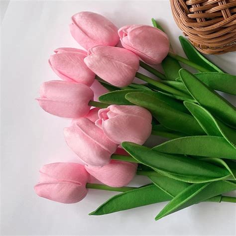 Artificial Tulip Fake Flower Bouquet Ornament Set Of Pcs Is Suitable