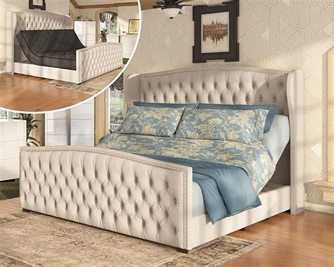 Amazon Amerlife H Queen Size Adjustable Bed Frame With Velvet