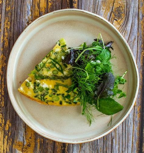 Healthy Green Frittata Recipe With Herb Salad