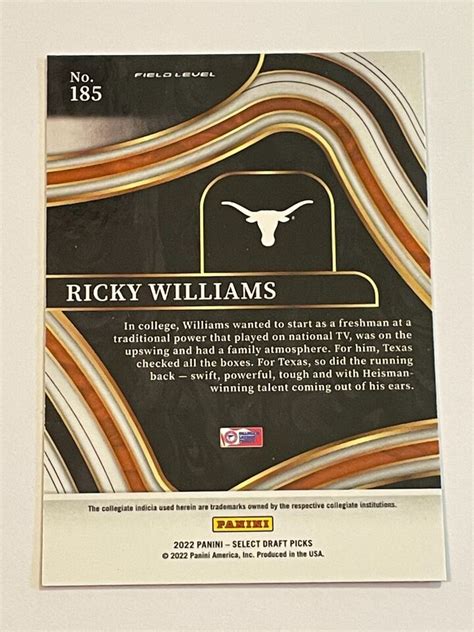 Panini Select Draft Picks Football Blue Retail Ricky Williams