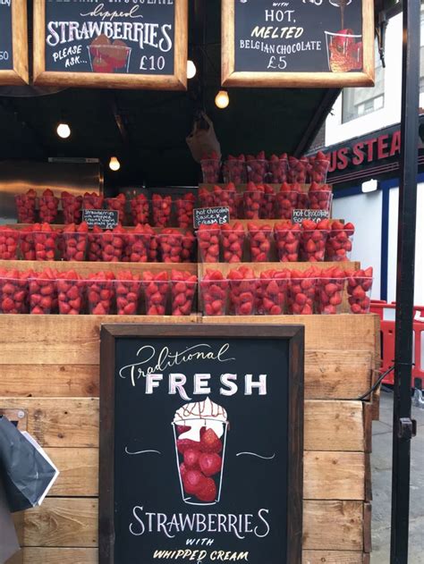 Fresh Strawberries For Sale At A Farmers Market