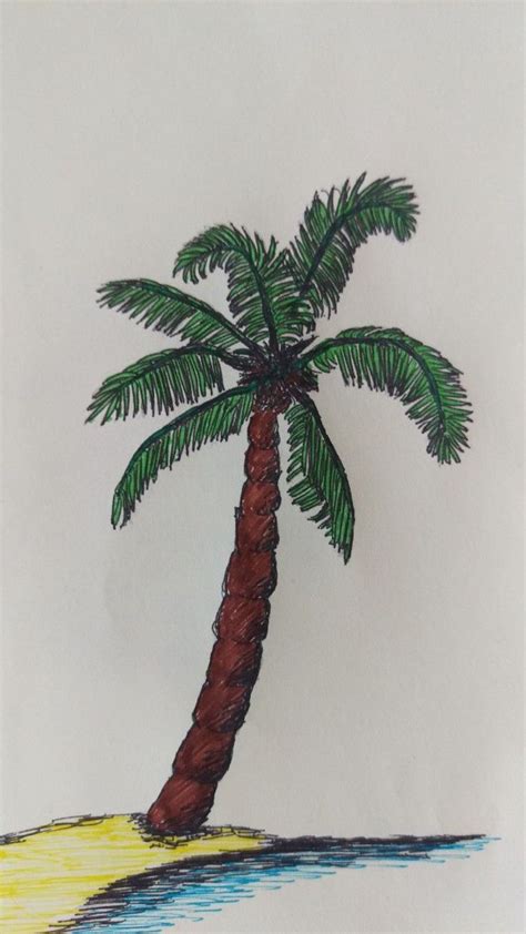 Pin By Nanette Spaeder On Crafts Palm Tree Drawing Palm Tree Art