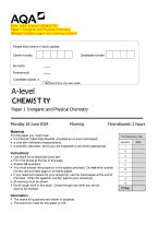 Aqa A Level Chemistry Paper Inorganic And Physical Chemistry