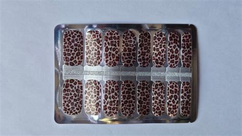 Leopard Print Nail Wraps Glitter Leopard Nail Stickers Leopard Nail