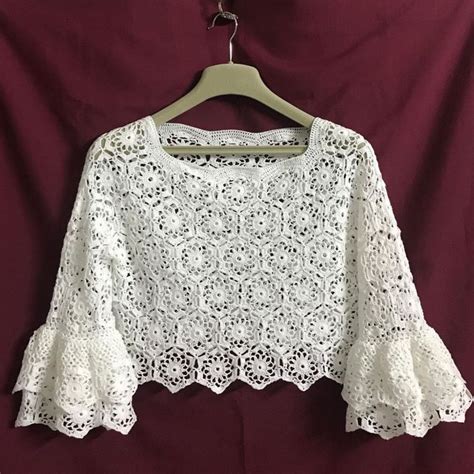 Sps010เสอตอดอก YouTube Blouse casual fashion Crochet ladies