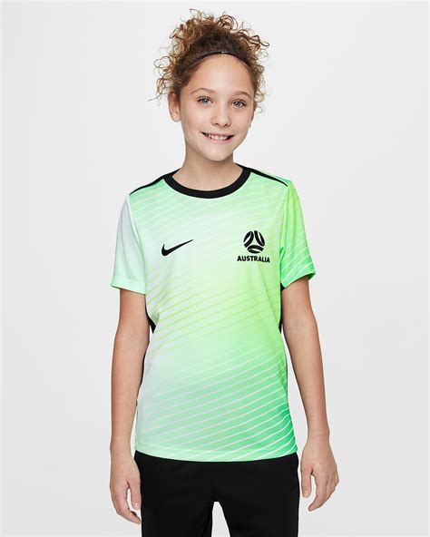 Haut de foot à manches courtes d'avant-match Nike Dri-FIT Australie ...