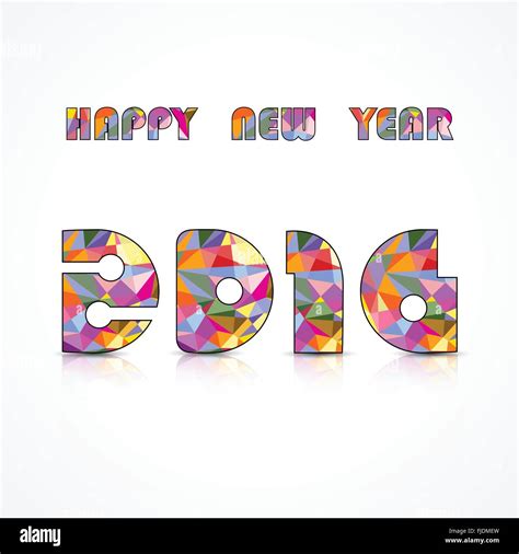 Happy New Year Colorful Greeting Card Design Vector Illustration