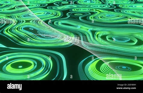 Animation Of White Lines And Green Shapes On Black Background Stock