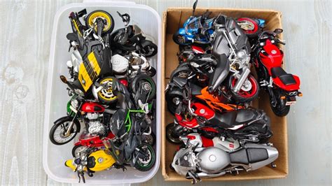 2 Box Full Of Model Bikes Collection BMW Honda Royal Enfield