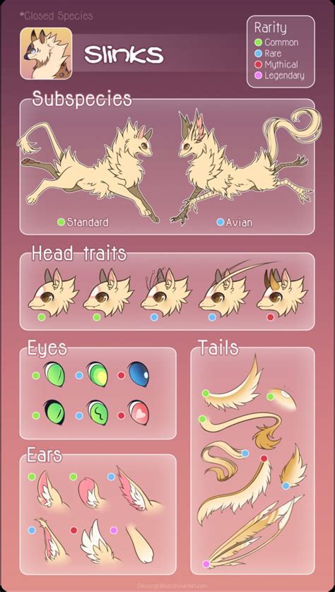 Slinks Reference Guide By Dancinginblue Deviantart On Deviantart