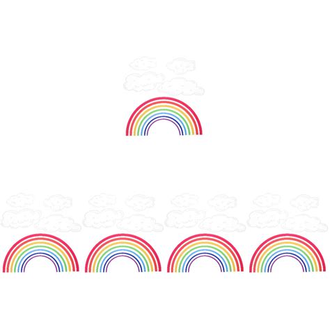 5 Pack Holiday Window Clings Rainbow Clouds Wall Sticker Household