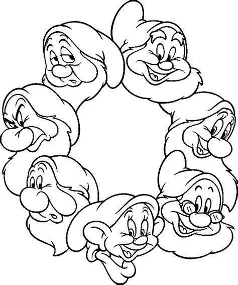 Snow White And The Seven Dwarfs Coloring Page At Ganangelicablog Blog